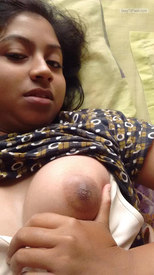 Tit Flash: My Medium Tits (Selfie) - Topless Spicy Chick from India
